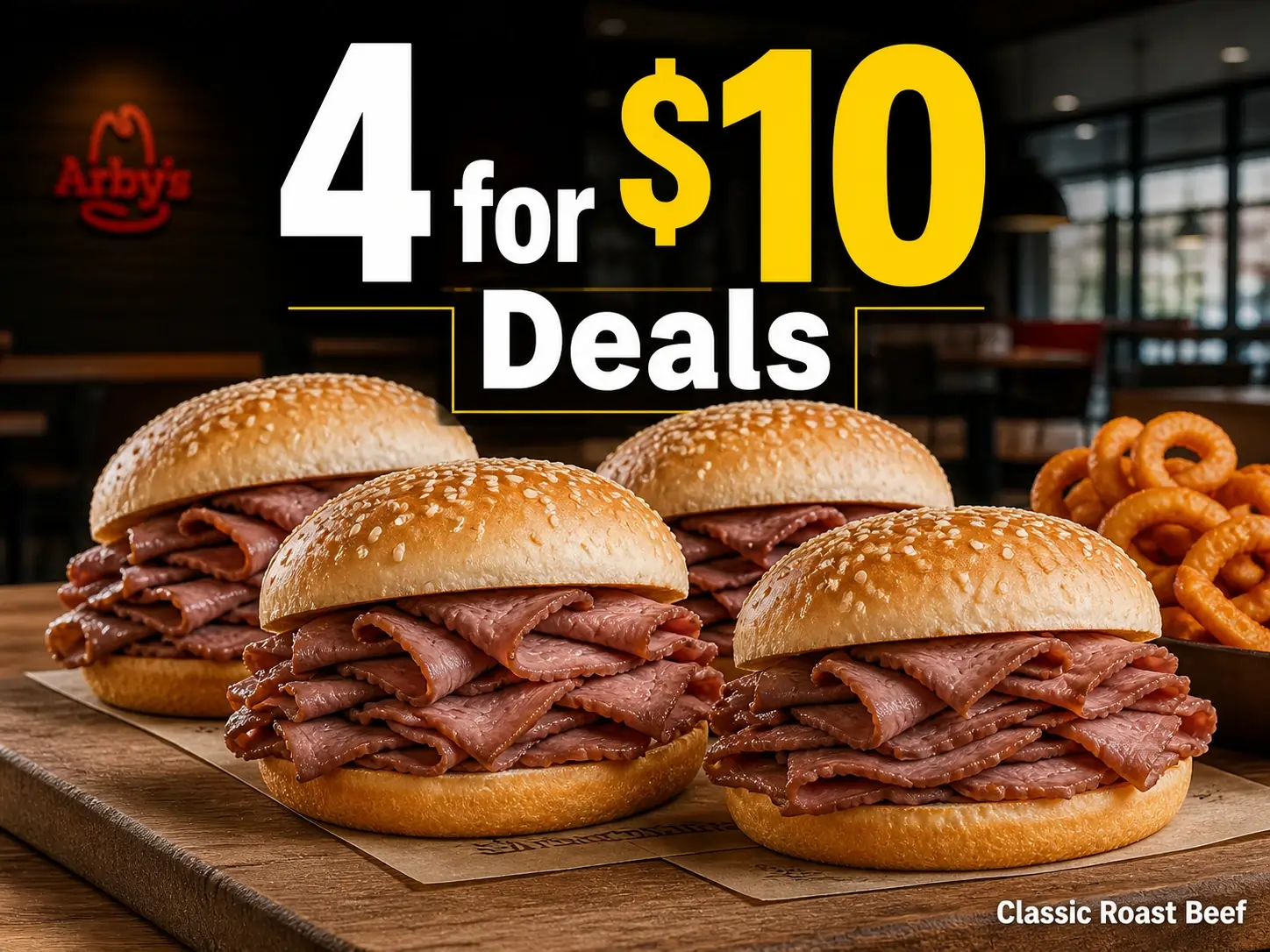Arby’s 4 for 10 Deals